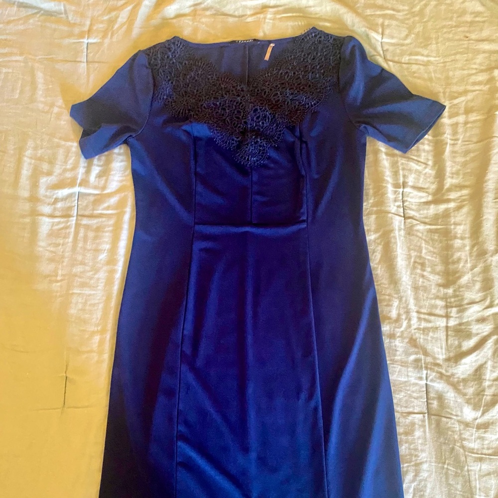 Silky blue dress